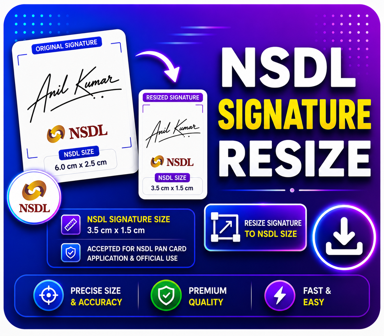NSDL Signature Resize
